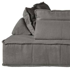 Ecksofa Montiel Cordstoff Riganton: Grau