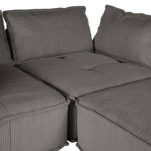 Ecksofa Montiel Cordstoff Riganton: Grau