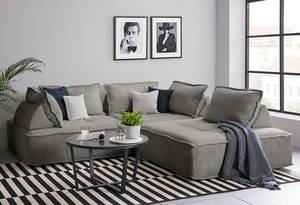 Ecksofa Montiel Cordstoff Riganton: Grau