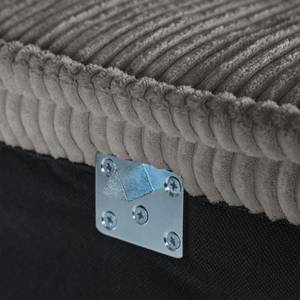 Ecksofa Montiel Cordstoff Riganton: Grau