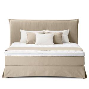 Letto boxspring Avellino II Tessuto Meara: fango - 180 x 200cm - H3