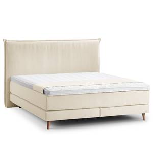 Boxspringbett AVELLINO Klassisch Webstoff Meara: Platin - 180 x 200cm - H2