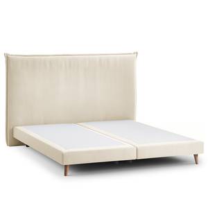 Boxspringbett AVELLINO Klassisch Webstoff Meara: Platin - 180 x 200cm - H2