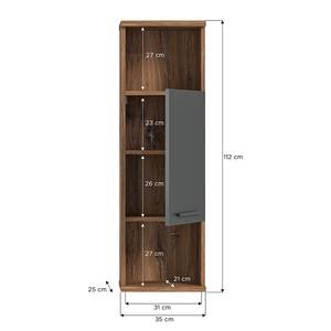 Hänge-Midischrank Rimbey Anthrazit / Zinneiche Dunkel Dekor