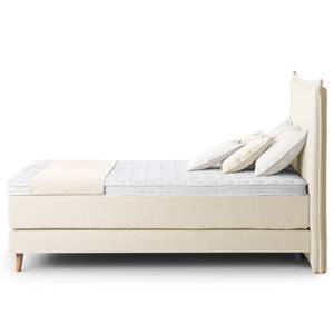 Boxspringbett AVELLINO Klassisch Webstoff Meara: Platin - 140 x 200cm - H2