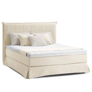 Letto boxspring Avellino II Tessuto Meara: platino - 160 x 200cm - H3