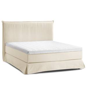 Letto boxspring Avellino II Tessuto Meara: platino - 160 x 200cm - H3