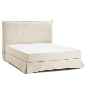 Letto boxspring Avellino II Tessuto Meara: platino - 160 x 200cm - H3