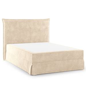 Boxspring Avellino II Velours Vaia: Crèmekleurig - 140 x 200cm - H2 zacht