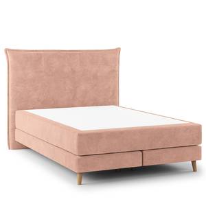 Letto boxspring Avellino I Velluto Vaia: rose - 140 x 200cm - H2