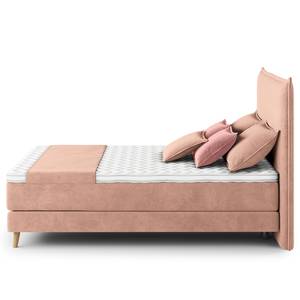 Boxspringbett AVELLINO Klassisch Samt Vaia: Rosa - 140 x 200cm - H2