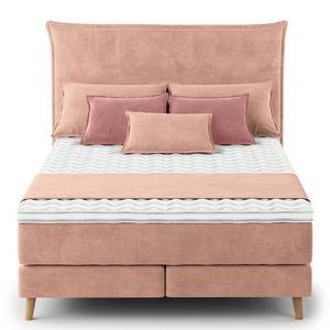 Letto boxspring Avellino I Velluto Vaia: rose - 140 x 200cm - H2