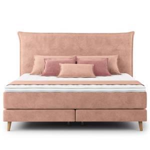 Boxspringbett AVELLINO Klassisch Samt Vaia: Rosa - 160 x 200cm - H2