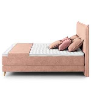 Boxspringbett AVELLINO Klassisch Samt Vaia: Rosa - 160 x 200cm - H2