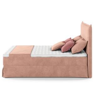 Boxspring Avellino II Velours Vaia: Roze - 140 x 200cm - H3 medium