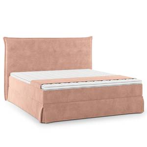 Boxspringbett AVELLINO mit Husse Samt Vaia: Rosa - 180 x 200cm - H2