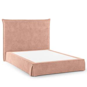 Boxspringbett AVELLINO mit Husse Samt Vaia: Rosa - 140 x 200cm - H2