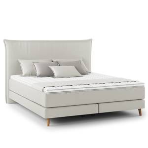 Lit boxspring Avellino I Microfibre Orela: Platine - 160 x 200cm - D3 medium