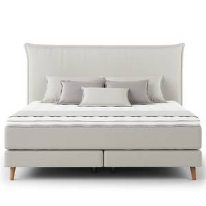 Boxspringbett AVELLINO Klassisch Microfaser Orela: Platin - 180 x 200cm - H2