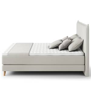 Boxspringbett AVELLINO Klassisch Microfaser Orela: Platin - 180 x 200cm - H2