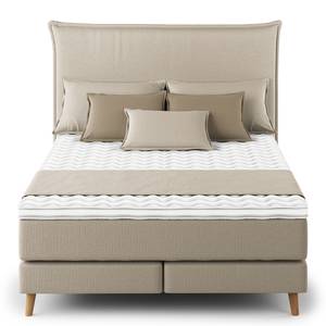 Boxspring Avellino I Microvezel Orela: Beige - 140 x 200cm - H2 zacht