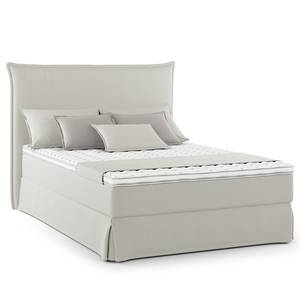 Letto boxspring Avellino II Microfibra Orela: platino - 140 x 200cm - H2