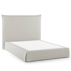 Lit boxspring Avellino II Microfibre Orela: Platine - 140 x 200cm - D2 souple