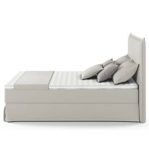 Letto boxspring Avellino II Microfibra Orela: platino - 140 x 200cm - H2