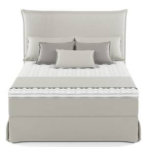 Boxspringbett AVELLINO mit Husse Microfaser Orela: Platin - 140 x 200cm - H2