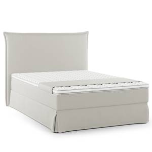 Boxspringbett AVELLINO mit Husse Microfaser Orela: Platin - 140 x 200cm - H3