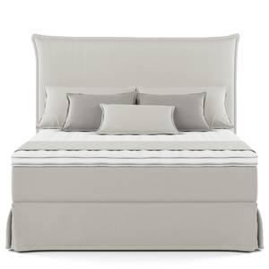 Boxspringbett AVELLINO mit Husse Microfaser Orela: Platin - 140 x 200cm - H3