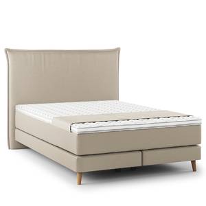 Boxspring Avellino I Microvezel Orela: Beige - 140 x 200cm - H3 medium