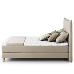 Boxspring Avellino I Microvezel Orela: Beige - 140 x 200cm - H3 medium