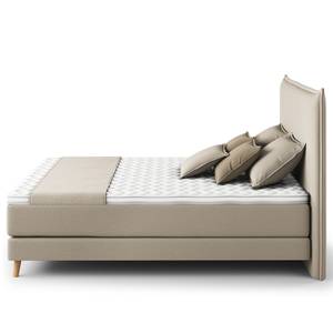 Boxspring Avellino I Microvezel Orela: Beige - 160 x 200cm - H3 medium