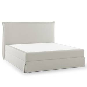 Boxspringbett AVELLINO mit Husse Microfaser Orela: Platin - 180 x 200cm - H3