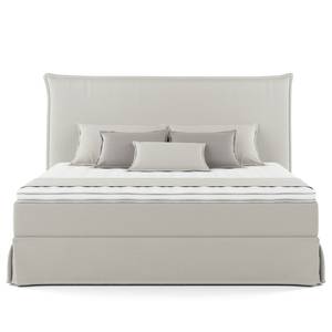 Letto boxspring Avellino II Microfibra Orela: platino - 180 x 200cm - H3