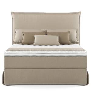 Letto boxspring Avellino II Microfibra Orela: beige - 140 x 200cm - H3