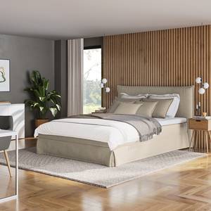 Letto boxspring Avellino II Microfibra Orela: beige - 180 x 200cm - H3