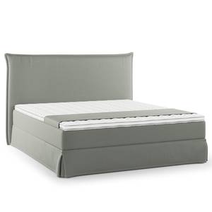 Boxspringbett AVELLINO mit Husse Microfaser Orela: Grau - 160 x 200cm - H2