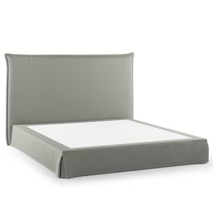 Boxspringbett AVELLINO mit Husse Microfaser Orela: Grau - 160 x 200cm - H2