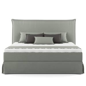 Letto boxspring Avellino II Microfibra Orela: grigio - 180 x 200cm - H2