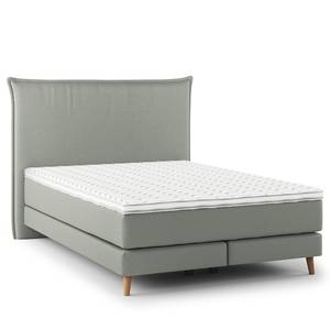 Boxspringbett AVELLINO Klassisch Microfaser Orela: Grau - 140 x 200cm - H3