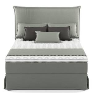 Letto boxspring Avellino II Microfibra Orela: grigio - 140 x 200cm - H3