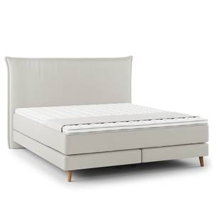 Letto boxspring Avellino I Microfibra Orela: platino - 160 x 200cm - H2