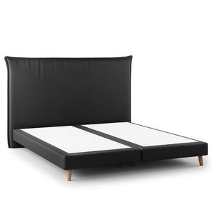 Boxspringbett AVELLINO Klassisch Microfaser Orela: Schwarz - 180 x 200cm - H2