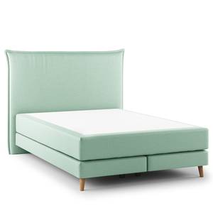 Lit boxspring Avellino I Microfibre Orela: Menthe - 140 x 200cm - D2 souple