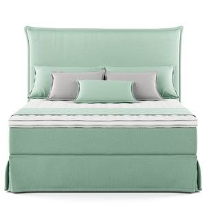 Letto boxspring Avellino II Microfibra Orela: menta - 140 x 200cm - H3