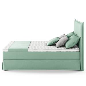 Lit boxspring Avellino II Microfibre Orela: Menthe - 140 x 200cm - D3 medium