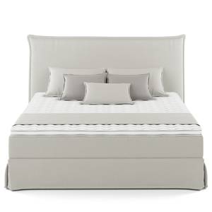 Letto boxspring Avellino II Microfibra Orela: platino - 160 x 200cm - H3