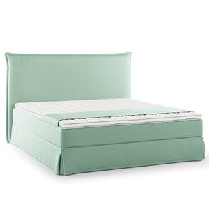 Boxspringbett AVELLINO mit Husse Microfaser Orela: Mint - 160 x 200cm - H3